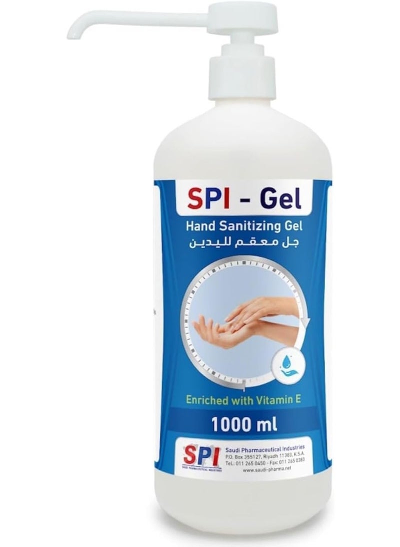 إس بي أي جل معقم SPI لليدين يحتوي على 70٪ كحول الإيثانول1000مل - Image 1