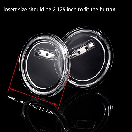 Aboat 25 Sets Design a Button Clear Acrylic Button Badges Kit with Pins for DIY Crafts and Craft Activities (2.36 Inch) - Image 2