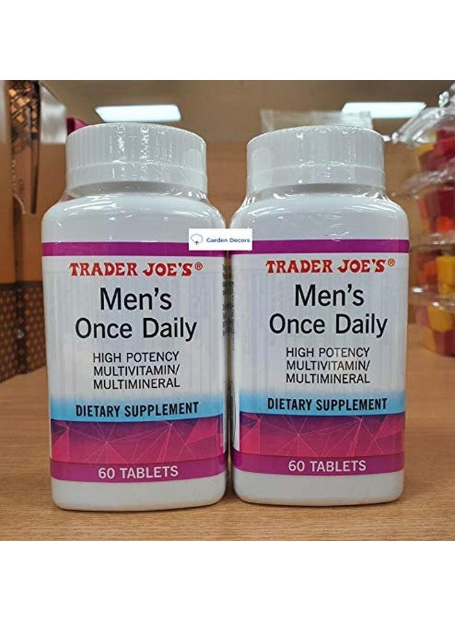 TJ's Trader Joe’s Men’s Once Daily High Potency Multivitamin/Multimineral 60 Tablets (Two Bottles) - Image 1