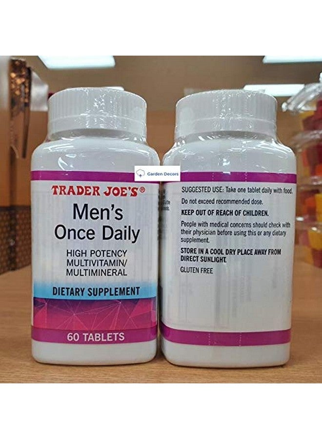 TJ's Trader Joe’s Men’s Once Daily High Potency Multivitamin/Multimineral 60 Tablets (Two Bottles) - Image 2