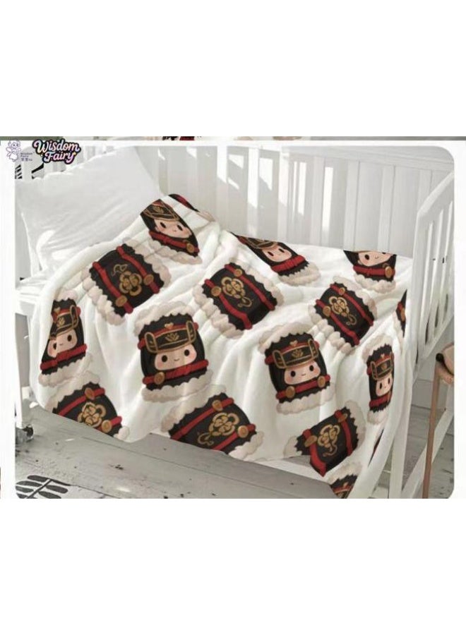 Wisdom Fairy Baby Children's Cartoon Flannel Thin Blanket (warm and comfortable, suitable for sleep, gaming) 70cm*100cm - 59 - Image 1