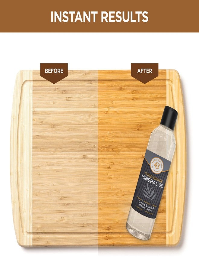 Bambüsi Food Grade Mineral Oil for Wood Cutting Board Conditioner, 12oz - Image 1