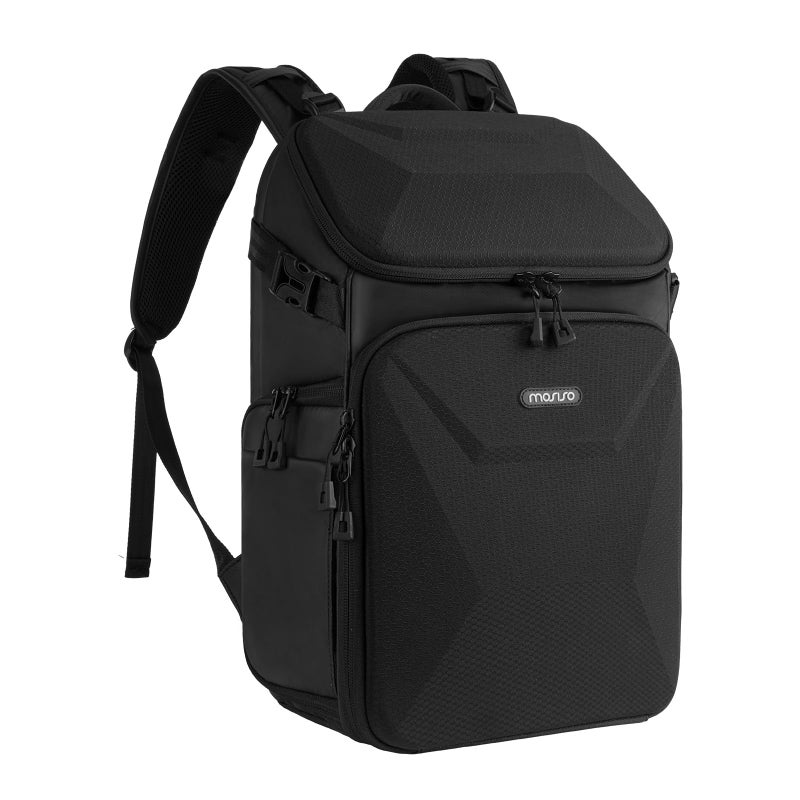 MOSISO Camera Backpack DSLR Camera Bag with Waterproof Rain Cover Honeycomb Hardshell Case Photography Travel Backpack with 1516 inch Laptop Compartment Tripod Holder for CanonNikonSony Black - Image 2
