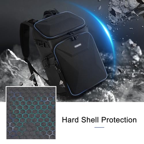 MOSISO Camera Backpack DSLR Camera Bag with Waterproof Rain Cover Honeycomb Hardshell Case Photography Travel Backpack with 1516 inch Laptop Compartment Tripod Holder for CanonNikonSony Black - Image 3