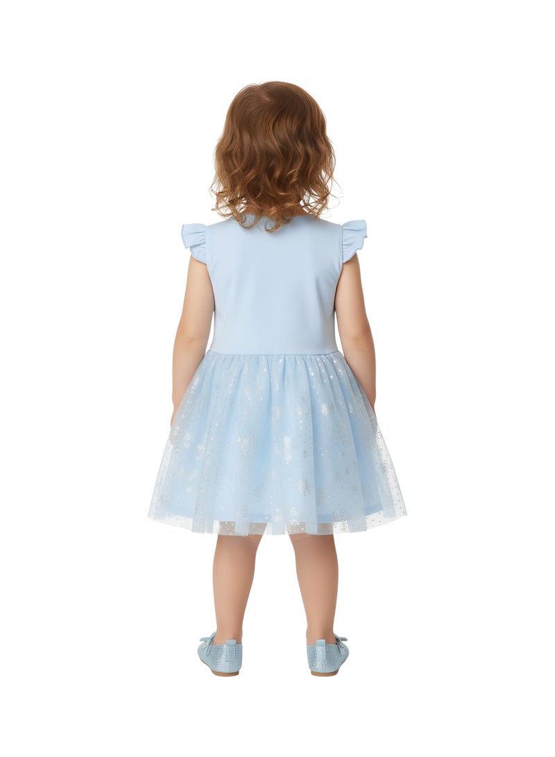 بيداني Elsa and Anna Blue Frost Dress - Image 3
