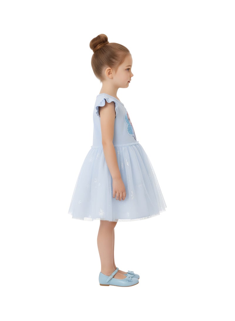 بيداني Elsa and Anna Blue Frost Dress - Image 5