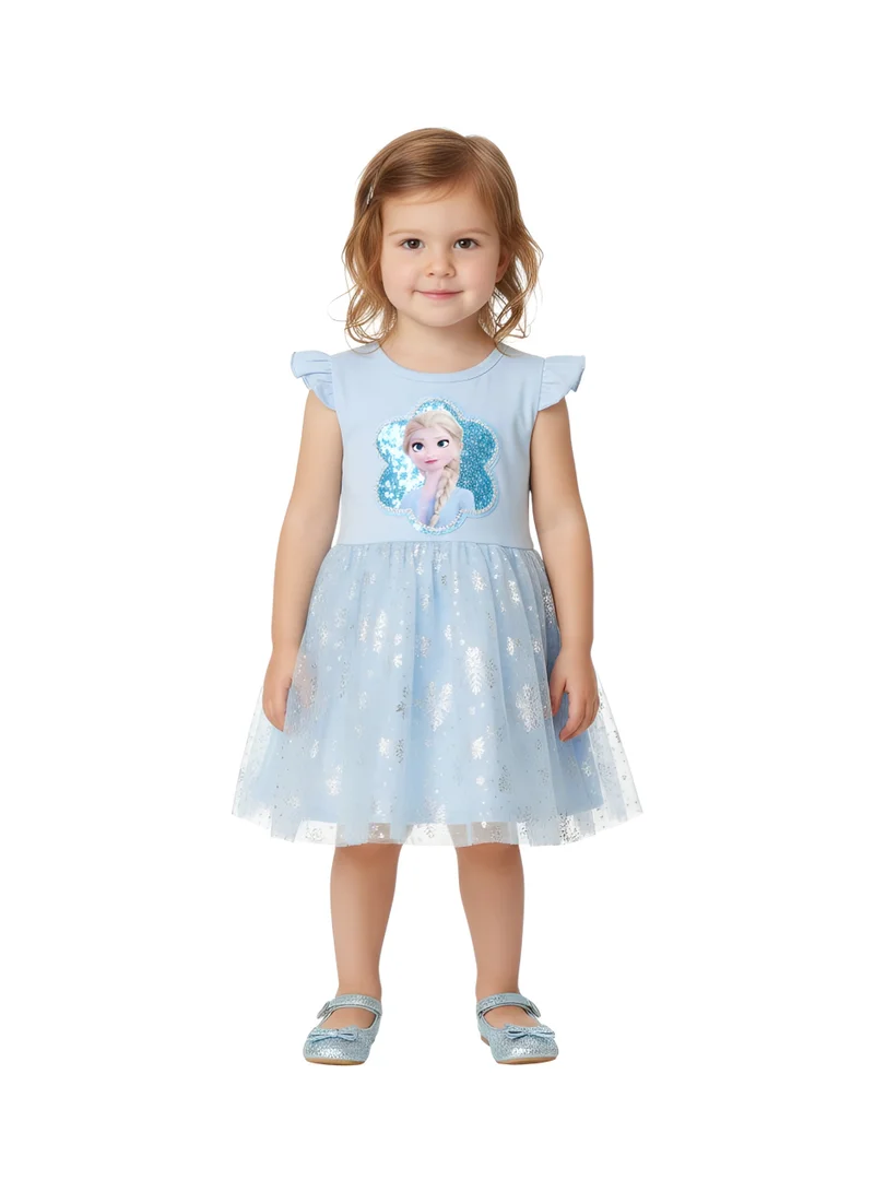 بيداني Elsa and Anna Blue Frost Dress