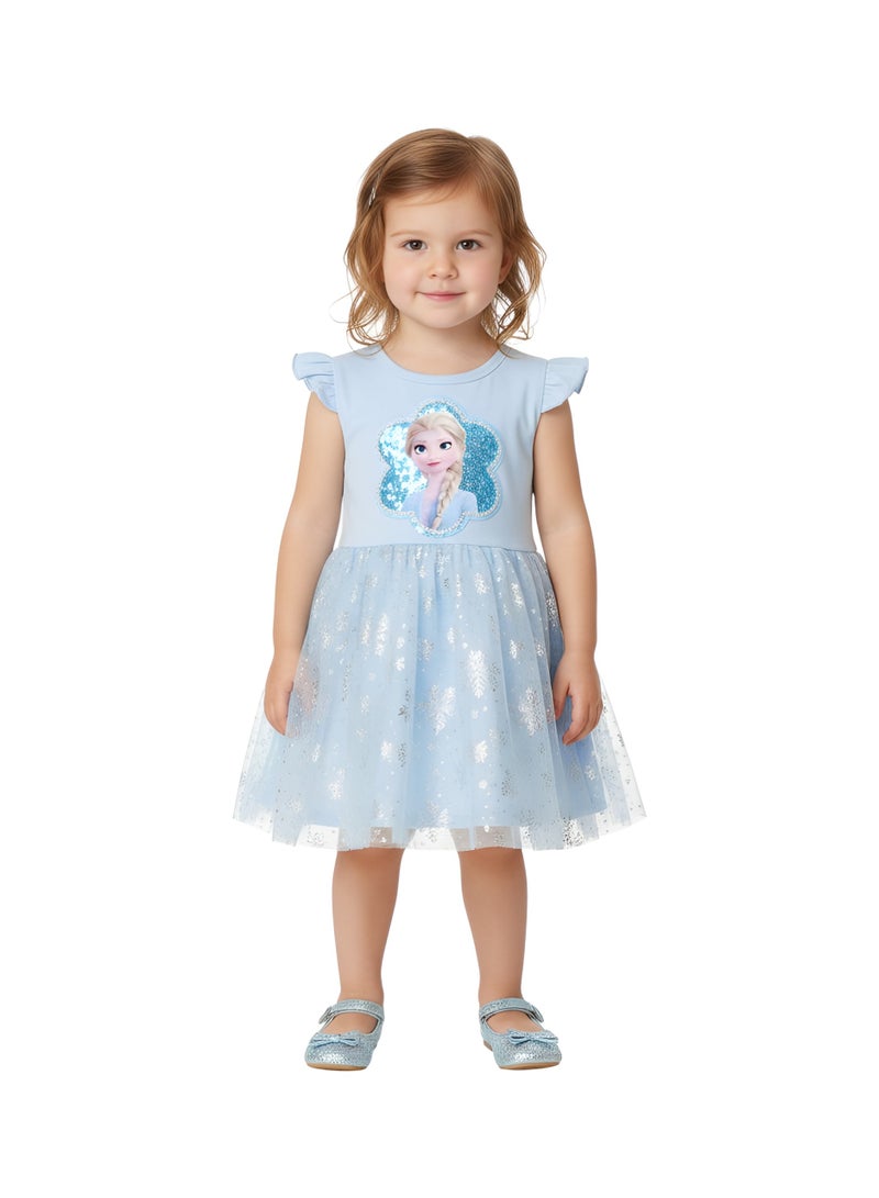 بيداني Elsa and Anna Blue Frost Dress - Image 1