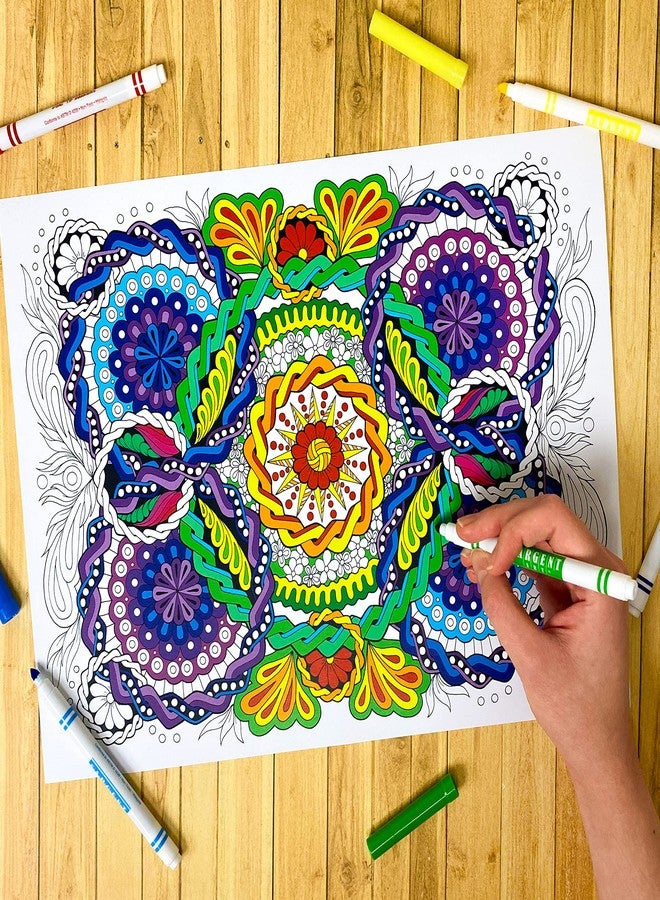 Stuff2Color Woven Wonders - Line Art Coloring Poster 10-Pack (Beautiful Art Printed on Heavy Paper - Excellent Coloring Project for Groups and Individuals) - Image 2