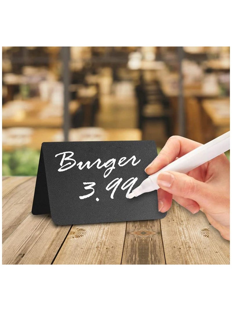 20 Pack Mini Chalkboard Table Tent Signs 10x7 cm for Food - Buffet - Party - Wedding - Chalkboard Labels for Food - Chalk Food Stand Labels - Image 3