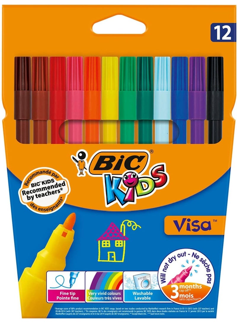 Bic 12-Piece Felt Pen For Kids Multicolour - Image 1