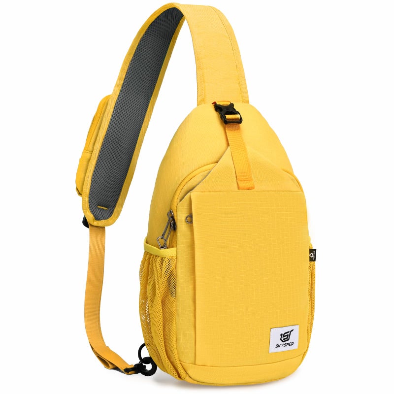 SKYSPER Sling Bag RFID Cross Body Bag Recycled Crossbody Backpack Travel Daypack(Apricot) - Image 1