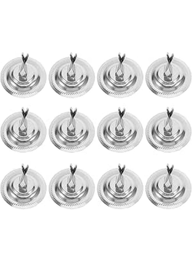 Metal Table Number Holders 12pcs Natural Color 6 6x6cm Stands for Wedding Banquet Restaurant - Image 1