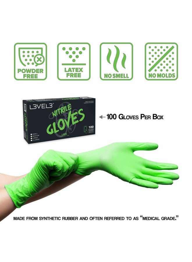 L3 L3 Level 3 Nitrile Gloves - Professional Heavy Duty Disposable Gloves - Latex Free - Fits Snug - Box of 100 - Image 4