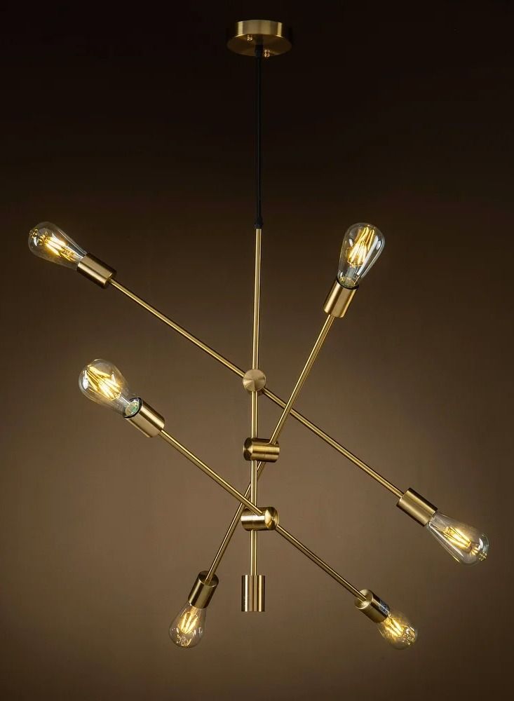 Cluc Sputnik Chandelier - 6 bulb - Gold - Image 2