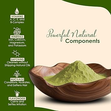 minature مسحوق أوراق السدر الطازجة من مي ناتشر 227 جرام 8 أونصات منظف طبيعي عميق ومرطب للأعشاب للعناية بالشعر مصدر نباتي للمخاط والصابونين - Image 4