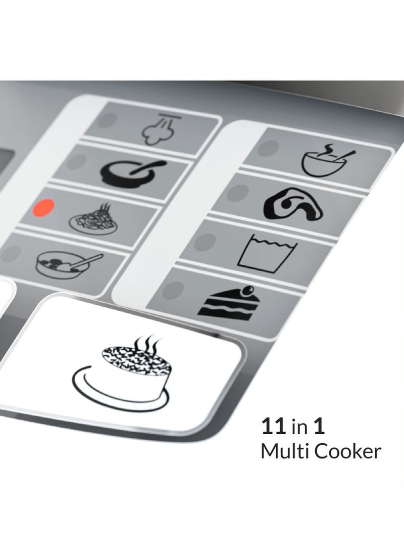 Feller - Feller Germany, 904W 11-in-1 Rice Cooker, Multi Cooker, 5L Dupont Non-Stick Detachable Pot, 5 Crispy Rice Presets+Fluffy Rice, LED Display, Steamer, RC99, (White) - Image 1