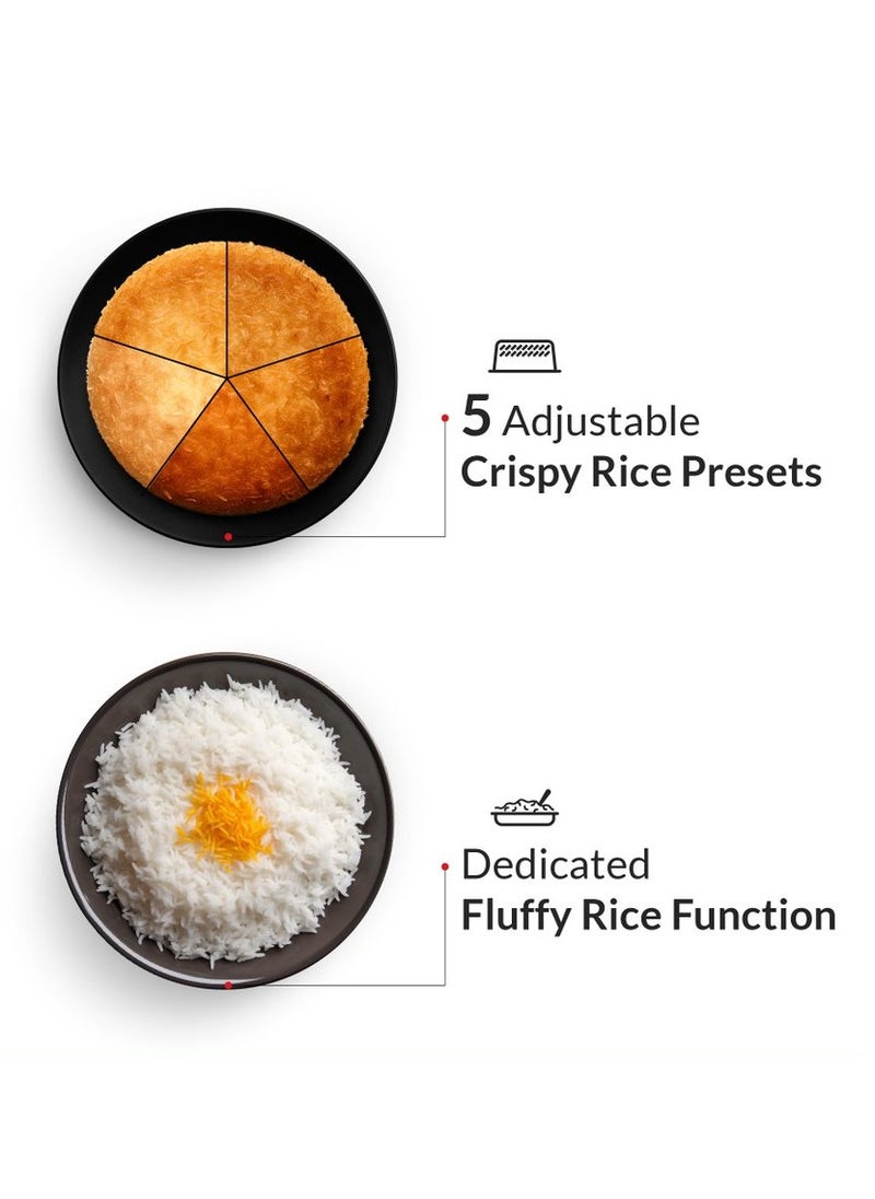 Feller - Feller Germany, 904W 11-in-1 Rice Cooker, Multi Cooker, 5L Dupont Non-Stick Detachable Pot, 5 Crispy Rice Presets+Fluffy Rice, LED Display, Steamer, RC99, (White) - Image 1
