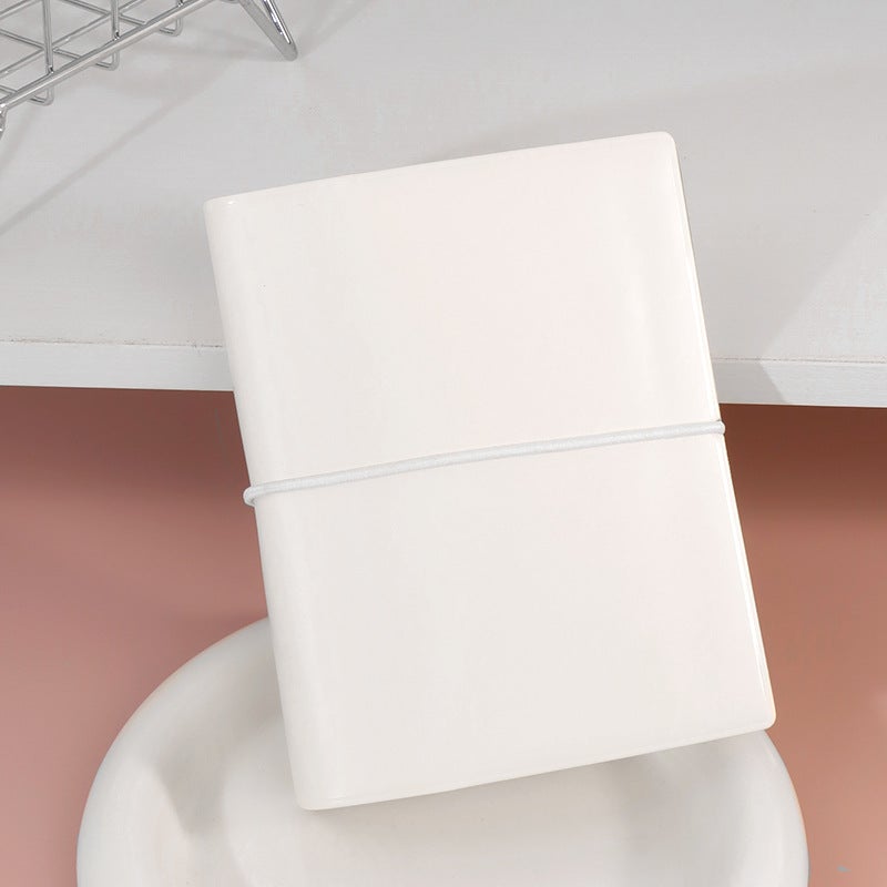 Generic M5 Transparent Binder Notebook 5-Hole A8 Organizer Ivory M5 strap binder 