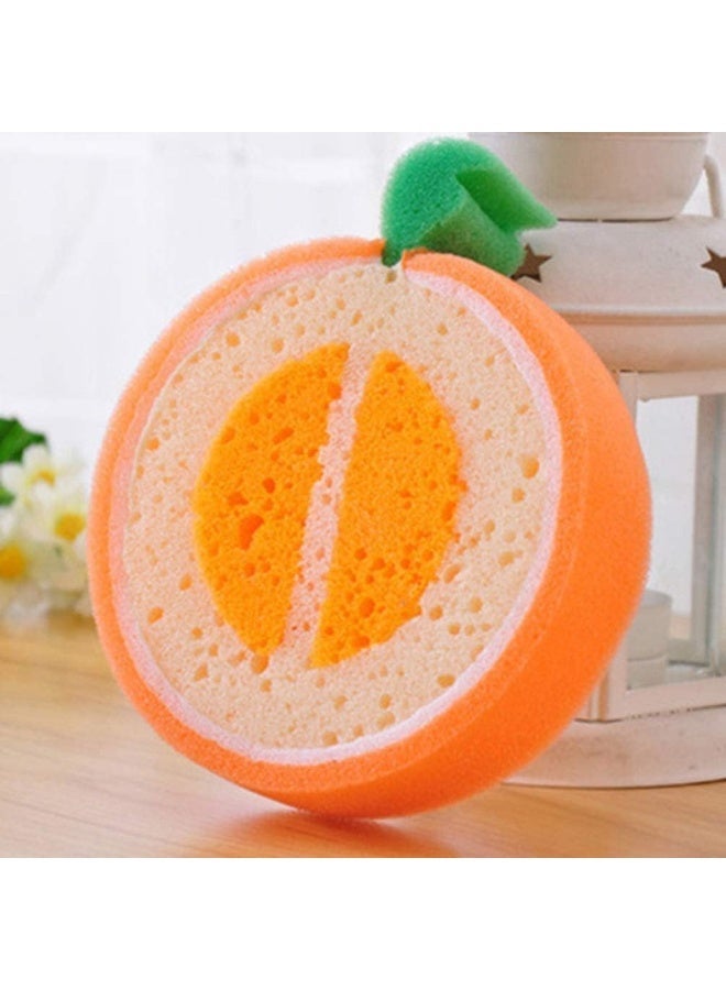 4 Pack Baby Bath Sponge, Fun Kid Bath Toys Sponges, Cute Fruits Shaped Bath Brushes Scrubbers, Soft Texture, Effectively Remove Dirt, Bathing Tools for Kids Bath Time Toys - Image 2