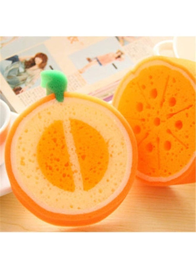 4 Pack Baby Bath Sponge, Fun Kid Bath Toys Sponges, Cute Fruits Shaped Bath Brushes Scrubbers, Soft Texture, Effectively Remove Dirt, Bathing Tools for Kids Bath Time Toys - Image 4