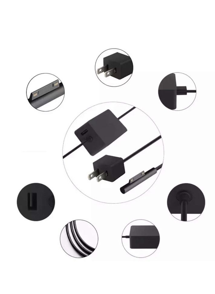 GULFLINK 15V 4A 65W for Microsoft Surface Book 2 4 pro 3 4 5 6 7 UK Black - Image 2