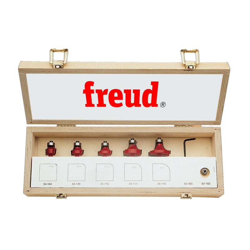 freud Freud 89-102: 5 Piece Round Over/Beading Bit Set (1/4" Shank) 