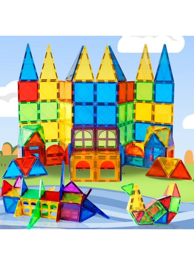 Magblock - Magnet Toys Kids Magnetic Building Tiles 100 Pcs 3D Magnetic Blocks Preschool Building Sets Educational Toys For Toddlers Boys And Girls. - Image 1