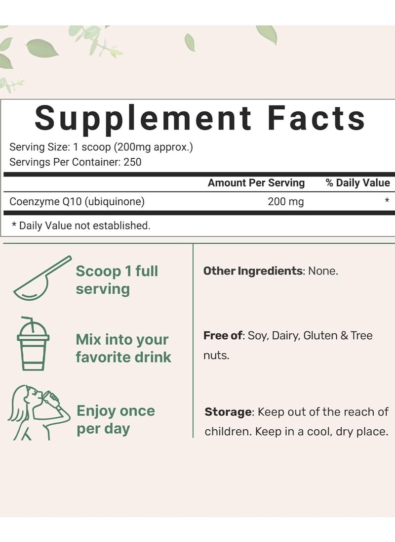 Micro Ingredients - CoQ-10 Powder Ultra Absorption (Water Soluble) 1.76 oz - Image 1