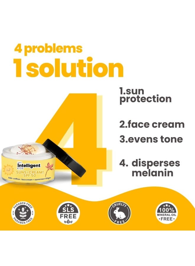 Tuco Kids Handmade Soap (75gx3) & Saffron Face Cream & Sunscreen (50g), Everyday Use for Ages 3+ Kids, Paraben & Sulphate Free - (Pack of 4) - Image 4