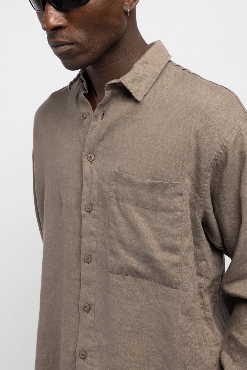 Catch Linen Shirt with Pockets - Image 3