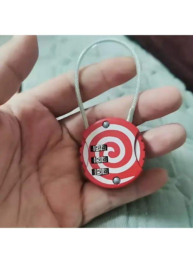 قفل محمول مضاد للسرقة نموذج مصاصة مع تركيبة مكونة من 3 أرقام دخول بدون مفتاح للأمتعة وحقائب السفر والخزائن وحقائب السفر - Image 1