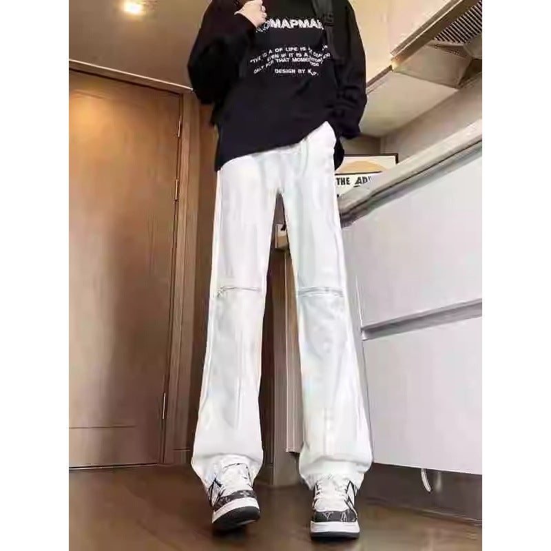 Unisex Classic Denim Jeans Loose Fit Daily Outdoor Wear - Image 3