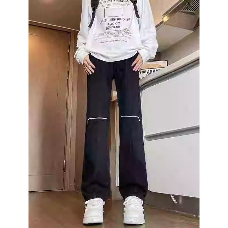Unisex Classic Denim Jeans Loose Fit Daily Outdoor Wear - Image 2
