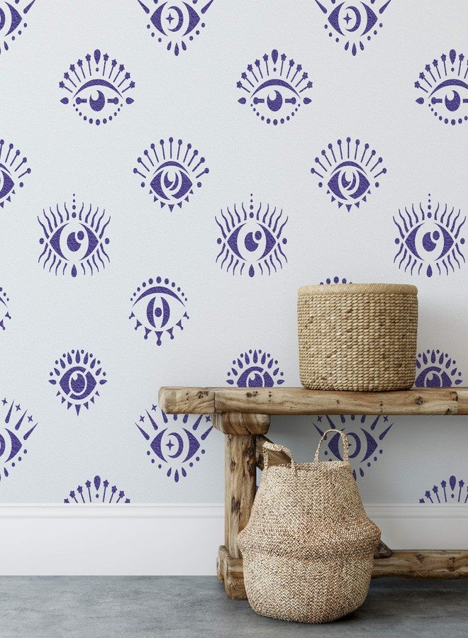 Stencil Revolution Evil Eyes Pattern Wall Stencil - Wall Stencil, Eyes Stencil, Bohoemian Style, Living Room Stencils - Wall Stencils for DIY Home Decor Projects - Image 2