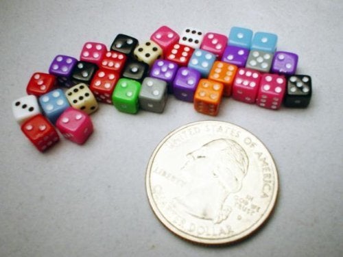 Koplow Games KPL10795 Tiny Dice Deluxe Assorted Colours (30 Pieces), Opaque - Image 2