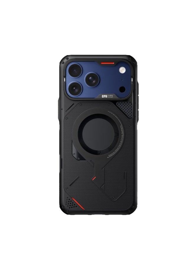 Aulumu [new Product] Compatible With Apple Iphone 17 Pro, Full Protection Shockproof Magnetic Heat Dissipation Phone Case, Magsafe Compatible Protective Case, Semi-transparent Gray - Image 3