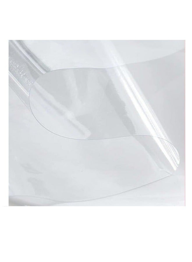 ميكسد حامي طاولة بلاستيك شفاف ومقاوم للماء، يحمي من البقع وسهل التنظيف، غطاء مائدة مستطيل شفاف من الفينيل، مناسب للأماكن المغلقة والهواء الطلق، مقاس 140x300 سم. - Image 3