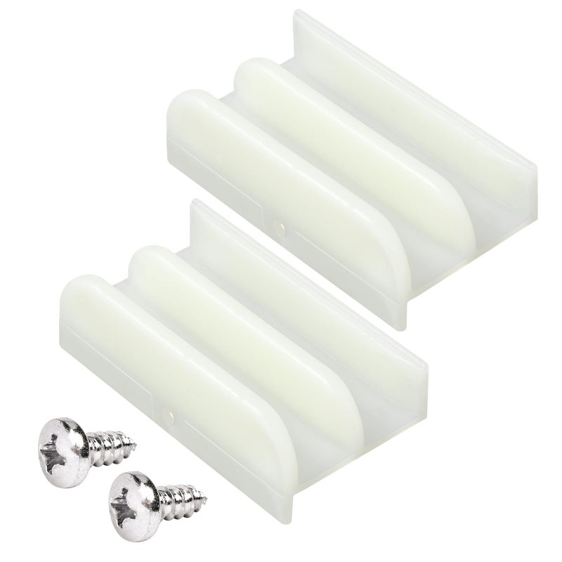 VYH M6219 Sliding Shower Door Bottom Track (Top-Hung Shower Door Track), Suitable for 7/16-inch Thick Glass, 1/2-inch Channels, Glass Shower Door Plastic Track M6219 (2 Pack) - Image 1