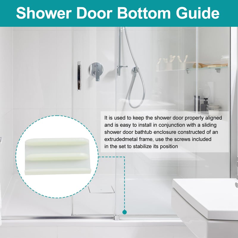 VYH M6219 Sliding Shower Door Bottom Track (Top-Hung Shower Door Track), Suitable for 7/16-inch Thick Glass, 1/2-inch Channels, Glass Shower Door Plastic Track M6219 (2 Pack) - Image 4