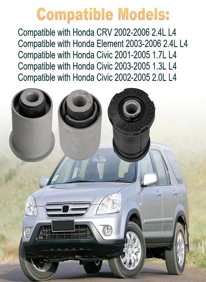 WMPHE طقم جلبة مفصل ذراع التحكم السفلي الخلفي من WMPHE، متوافق مع هوندا سيفيك 2001-2005، وCRV 2002-2006، وإليمنت 2003-2006. بديل للأرقام 52365S5A802، 52365S5A024، 52365S5A801، 52395-S5A-004-6PCS - Image 2
