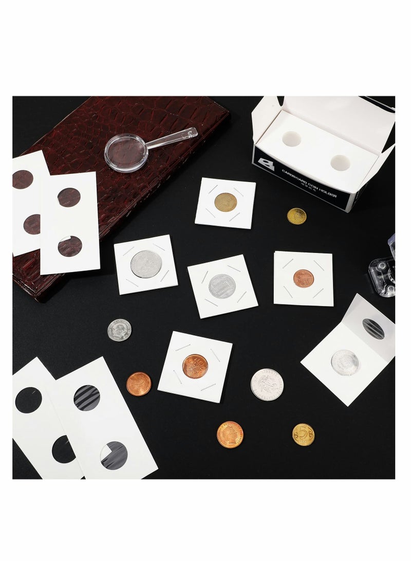 KASTWAVE 1200 Pcs 12 Sizes Coin Holders for Collectors, Cardboard Coins Flips 2 x 2 Coins Sleeves for Coins, Coin Storage Supplies for Dollars, Penny, Quarter Coins Collecting - Image 5