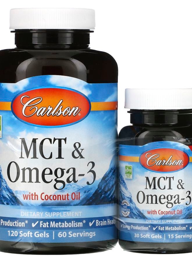 MCT & Omega-3 120 + 30 Free Soft Gels