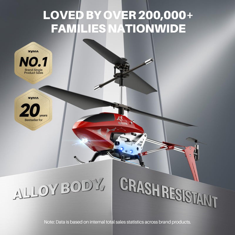 SYMA S107H-E RC Helicopter for Kids 8-12 and Beginners, Remote Control Helicopter with Altitude Hold, 2 Speed Modes, Whole Alloy Toy for Boys Girls Indoor Gift - Image 2
