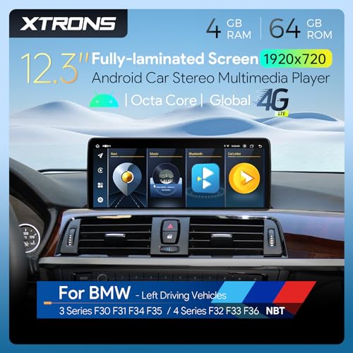 XTRONS 123 Inch Android 14 Car Stereo for BMW F30F31F32F33F34F35F36 20132016 NBT iDrive 40 IPS Touch Screen 464GB Global 4G Car Radio GPS Navigation Support Wireless Car Play Android Auto - Image 3