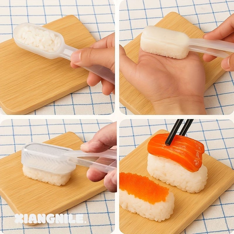 2pcs Plastic Ship Shaped Sushi Mold Set For DIY Sushi Making Bento Lunch Boxes Parties And Meals Durable Easy To Use Sushi Molds For Cooks And Chefs - Image 2