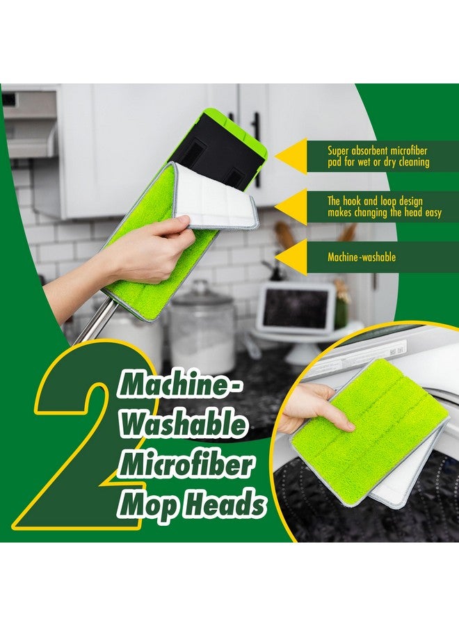 Libman Libman Rinse 'n Wring Mop and Bucket System | Microfiber Floor Mop | Hardwood Floor Cleaner | Wet & Dry Mop | Clean & Dirty Water Chambers | Power Blades | 2 Total Microfiber Pads,Green  - Image 3