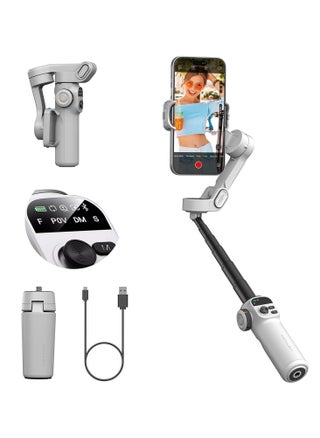 Smart X2 3-axis smartphone gimbal stabilizer, built-in 20 cm extension rod, portable tripod, 360° rotation shooting, video recording - pzsku/Z5A457C16B33F464A73CFZ/45/1745391500/dedd2c95-dd4c-4649-9899-43bd988fc1ed