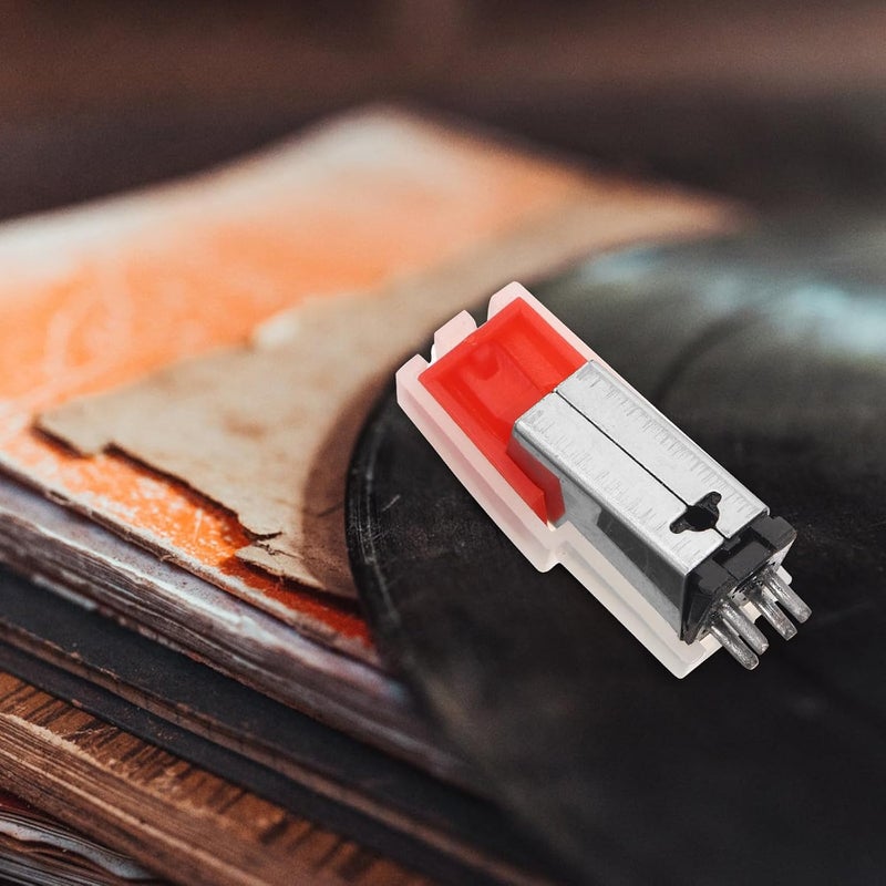 Record Player Needle and Aluminum Stylus Replacement for Phonograph Turntables, Red Vinyl Audio Needle Accessory Compatible with Gramophone Players - Image 2