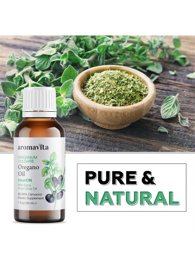 Aromavita , ImunON Greek Oregano Oil - Essential Oil Oregano Containing Over 86-90% Carvacrol - Natural, Vegan Friendly Oregano Oil Dietary Supplement - Image 4